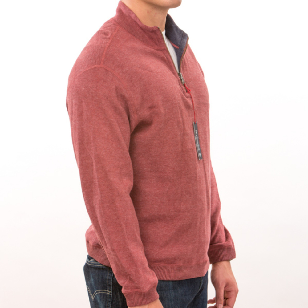 Cremieux Reversible Quarter-Zip Mock Neck Pullover